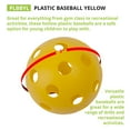 thumbnail image 5 of Champion Sports 9" Hollow Plastic Baseballs - Athletic Baseball Equipment - Regulation Size Balls - Fun for All Ages - Lightweight/Durable - Pack of 12 Yellow, 5 of 5