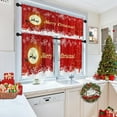 thumbnail image 2 of Christmas Snow Snowflake Kitchen Curtains Window Curtains and Valances Set 36 Inch, Winter Star Reindeer Tree Red Xmas Short Tier Curtain for Kitchen, Merry Christmas Small Kitchen Decor, 2 of 6