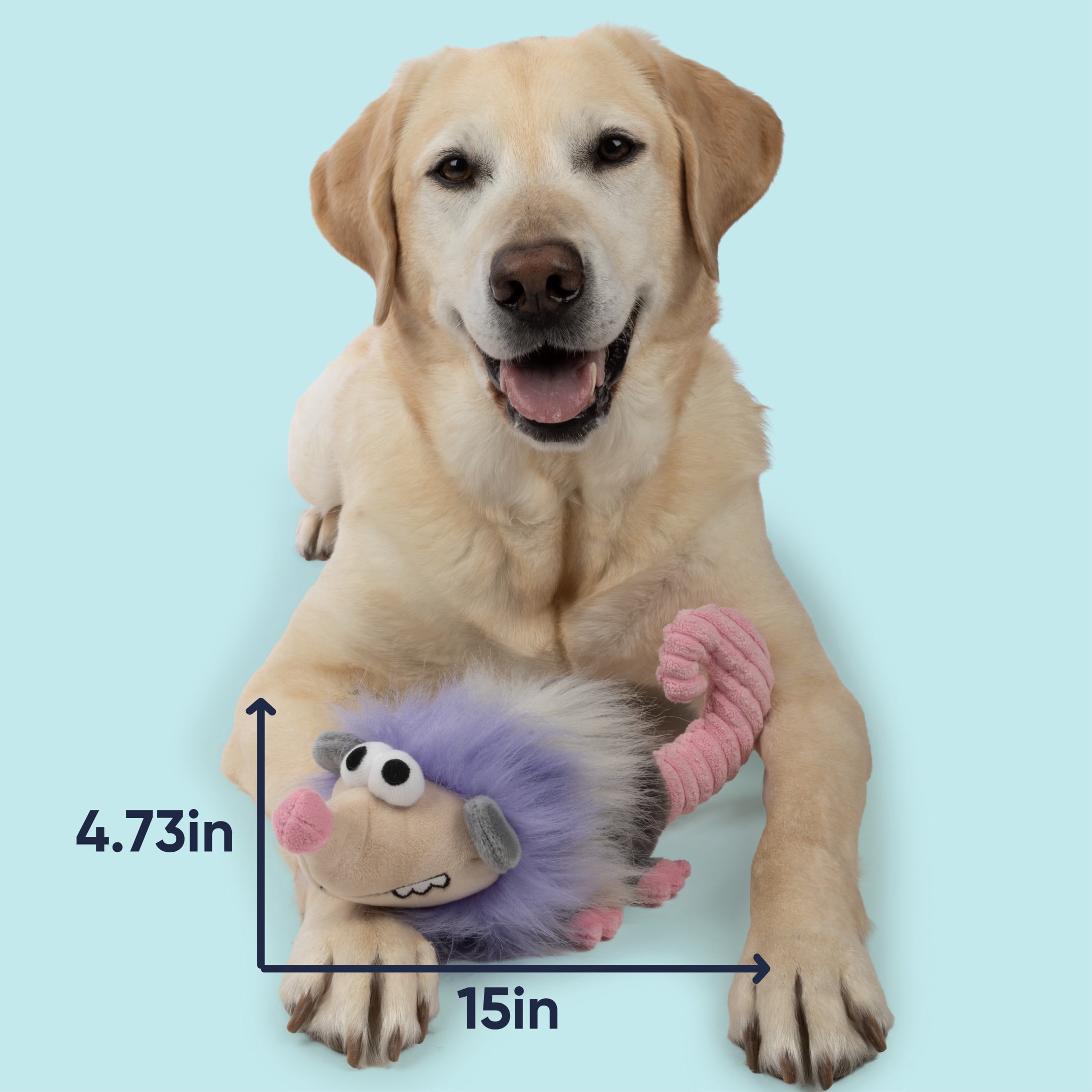 goDog Urban Wildlife Pippa Possum, Squeaky Dog Toy, Plush with Chew Guard Technology, Large