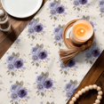 thumbnail image 3 of Purple Spring Floral Table Runner 90 Inches, Farmhouse Flowers Modern Art Bed Runner Dresser Scarves Tabletop for Indoor Outdoor Parties/Ceremony/Banquet, 13" x 90", 3 of 8