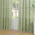 thumbnail image 2 of Sage Green Curtains for Living Room, Boho Semi Sheer Floral Curtains 84 Inches Length 2 Panels, Vintage Farmhouse Printed Patterned Tassels Country Curtain Drapes, 2 of 7