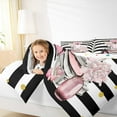 thumbnail image 4 of Erosebridal Girls Bags Perfume Comforter Sets Full Size,Chic Books Floral Comforters & Duvets,White Geometry Lines Bedding Full Comforter Set,Microfiber Bedroom Decorative Reversible,3-Piece, 4 of 7
