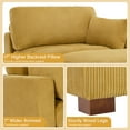 thumbnail image 7 of DREAMSIDEA Oversized Chaise Lounge with Ottoman for Living Room, Left Arm Corduroy Chaise Lounge Indoor Furniture,Orange, 7 of 7