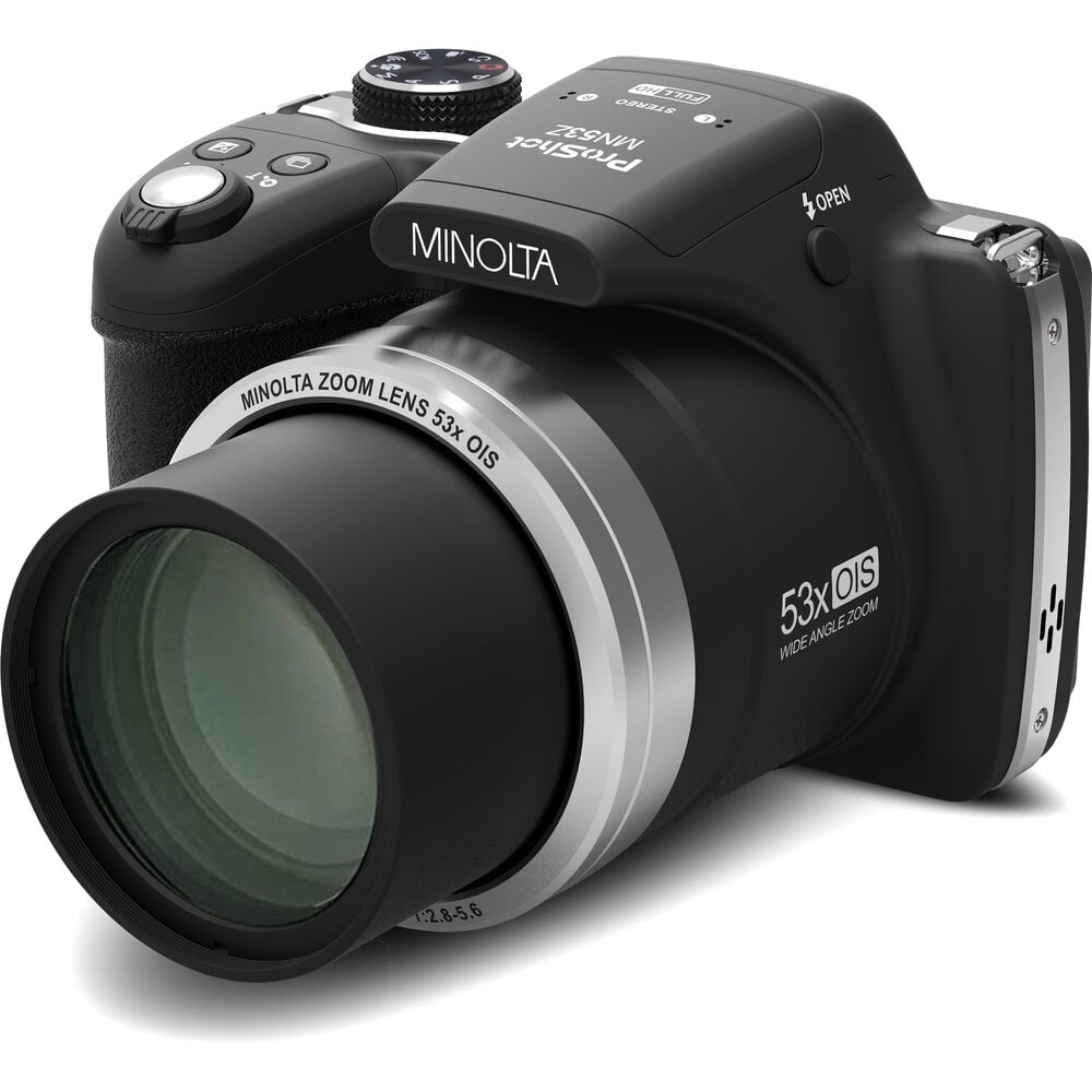 Minolta MN53Z 16MP Bridge Camera with 53x Optical Zoom (Black