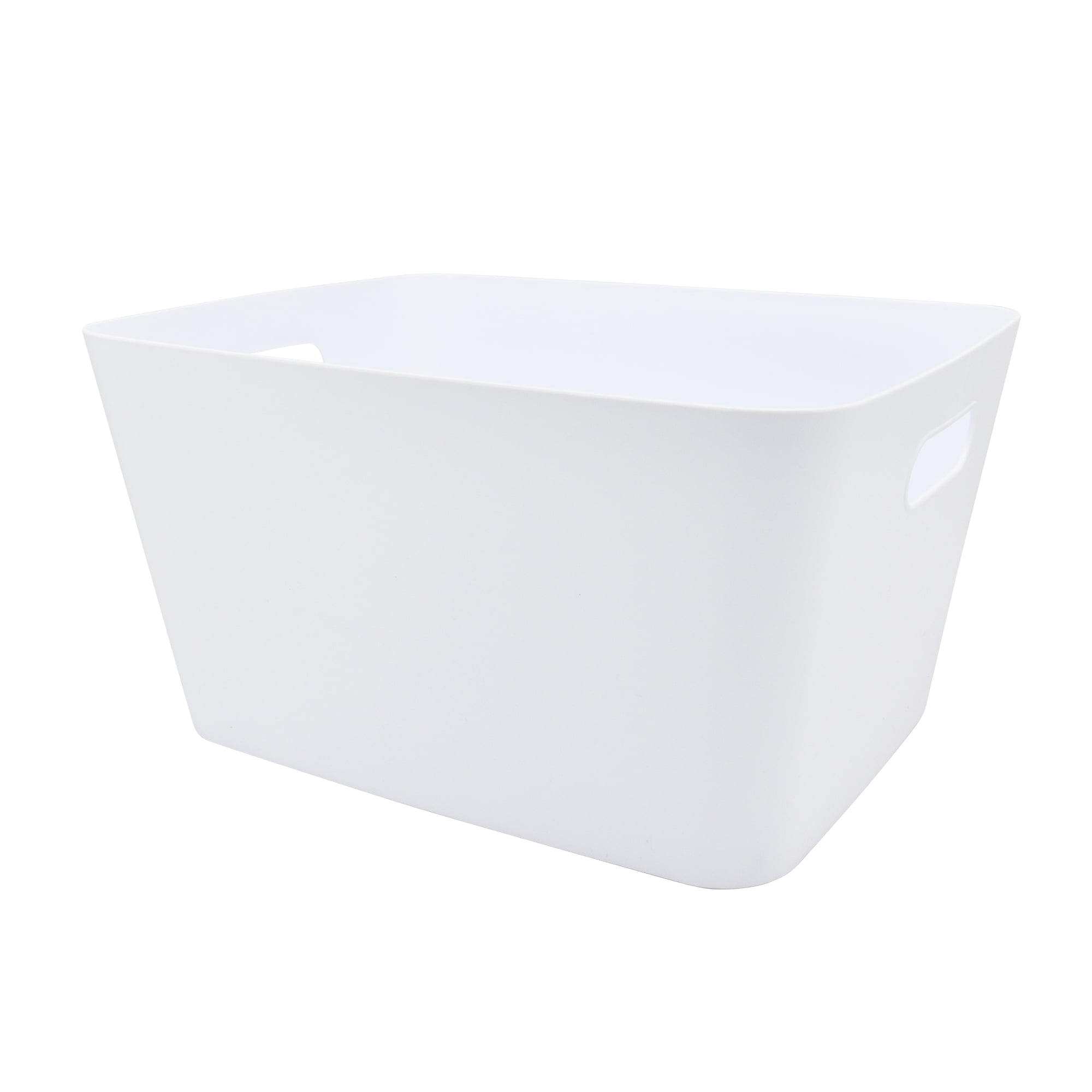(12 pack) Mainstays Large Plastic Storage Bin, Arctic White