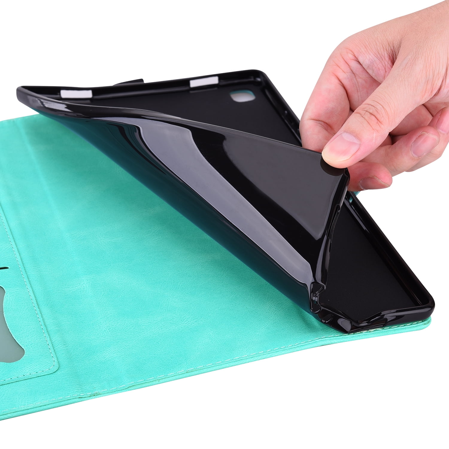 Allytechgroup iPad Pro 11 M4 2024 Case, PU Leather Folio Stand Bumper Anti-Scratch Kickstand Butterfly Embossed Shockproof Slim Fit Pencil Holder Case Cover for Apple iPad Pro 11" 2024, Green