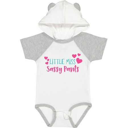 

Inktastic Little Miss Sassy Pants Sassy Sassy Girl Hearts Gift Baby Girl Bodysuit