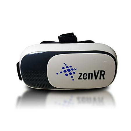 VR Headset Virtual Reality 3D Glasses - fits 4.7-6.0 inch phones - Google Cardboard Goggles for iPhone Samsung Black/White Box