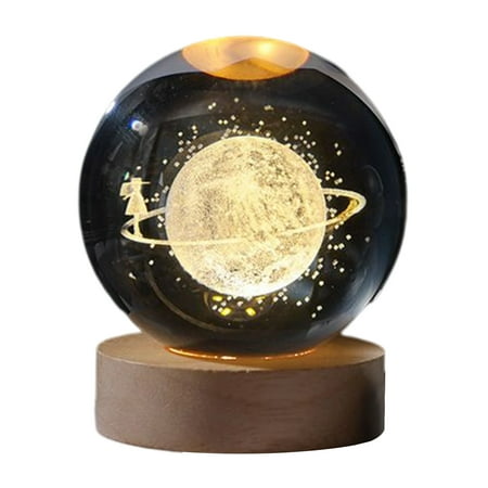 

EDFRWWS Crystal Ball Night Light Handicraft USB Plug-in Bedside Lamp (Starry Sky Walk)