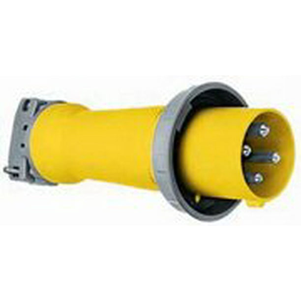 Hubbell Wiring Systems M4100P12 Ship-to-Shore Zytel Super Tough Nylon  Watertight Plug, 1-1.94 Cord Grip Range, Yellow 