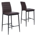 thumbnail image 1 of Set of 2 Bancos Alto, con Respaldo y Reposapié, Color Marrón HOMEMAKE FURNITURE Moderno, 1 of 6