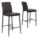 thumbnail image 1 of Set of 2 Bancos Alto, con Respaldo y Reposapié, Color Marrón HOMEMAKE FURNITURE Moderno, 1 of 6