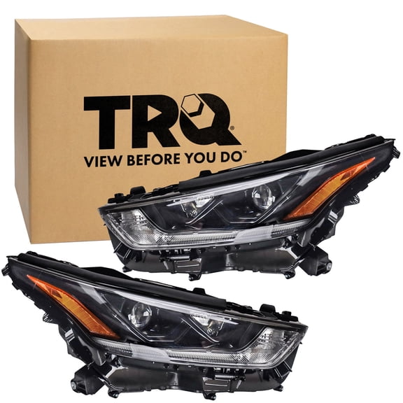 TRQ Headlight Assembly Set HO2502134 HO2503134 Fits 2006-2009 Honda Civic