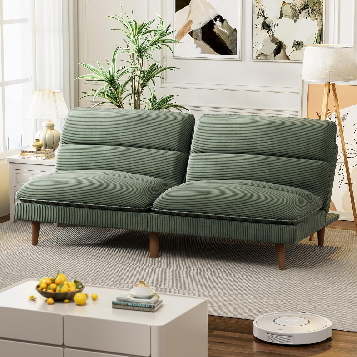 Homall Futon Sofa Bed,Corduroy Futon Couch with Adjustable