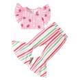 thumbnail image 2 of Vedolay Girl's Fall Outfits 2Pcs Girls Fall Outfit Long Sleeve Crop Top and Pants Set,Pink 2-3 Years, 2 of 3