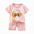 thumbnail image 2 of HCNTES Toddler Baby Boy Clothes for Boys Cute Summer Short Sleeve T Shirt Tops Shorts Clothes Sets Baby Boy Outfits, 2 of 5