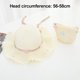 thumbnail image 2 of Sombrero de paja de verano para mujer, con circunferencia de 56 a 58 cm, bonito sombrero con protección solar y bolsa de paja, 2 of 5