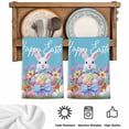 thumbnail image 5 of Blue Easter Kitchen Towels Set of 4, Spring Rabbit Colorful Eggs Tulip Butterfly Absorbent Dish Towels for Kitchen, Microfiber Hand Towel, Quick Drying Tea Towel for Cleaning Decorative Dishcloths, 5 of 7