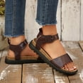 thumbnail image 3 of Rokment Cork Footbed Flat Sandals for Women 2026 Beach Summer Comfortable Leather Orthopedic Platform Fisherman Walking Sandals Brown Size 6.5, 3 of 6