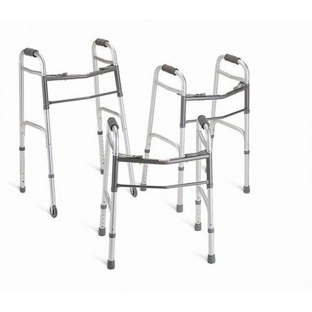 Medline Youth Two Button Folding Walkers with 5" Wheels