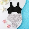 thumbnail image 2 of TOWED22 Girls Bathing Suit Size 2-10 Years - Cute Toddler Swimsuit Girl Adjustable One Piece Swimwear for Summer Beach Vocation(Black,11-12 Years), 2 of 5