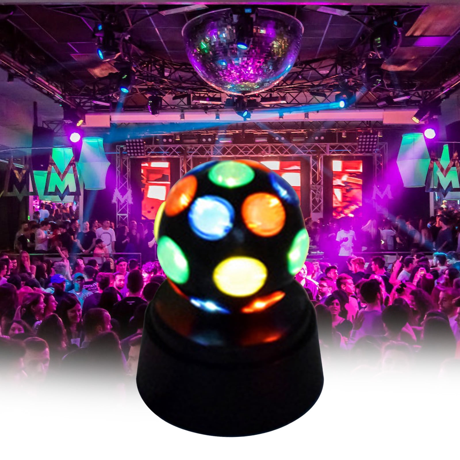 Style Selections 10.6-in Multicolor Disco Ball Party Light Disco
