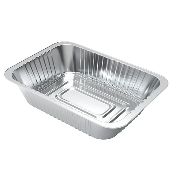 20 Pack Disposable Aluminum Foil Drip Pan Liners, Heavy Duty Grease Trays for Grilling BBQ Baking, Non-LeakGrade, Silver