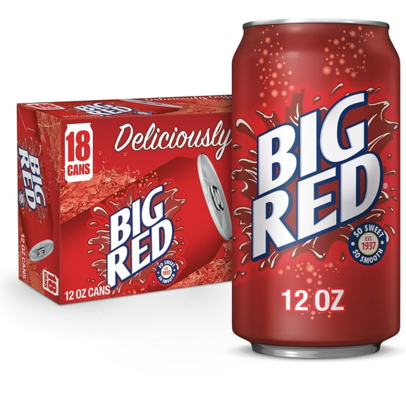 Big Red Soda Pop, 12 fl oz, 18 Pack Cans