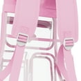thumbnail image 4 of Contixo Clear Stadium Backpack - Premium PVC Transparent Bookbag for Concerts, Events, Venues, Pink, 4 of 8