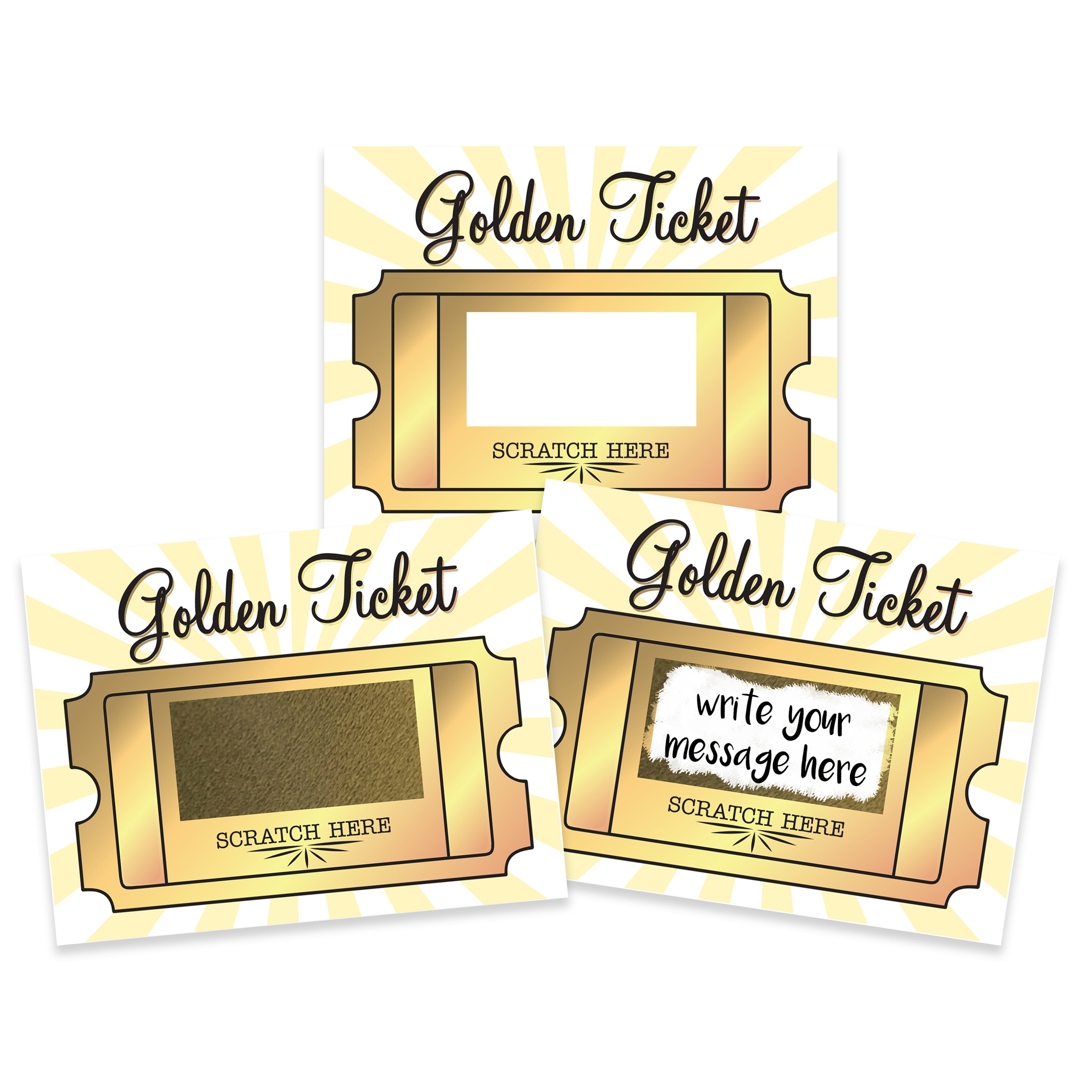 My Scratch Offs Golden Ticket DIY Make Your Own Scratch Off 20 Cards