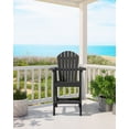 thumbnail image 6 of Musser Outdoor Adirondack Chair Wooden Patio Chair Lounge Chair Black, 6 of 8