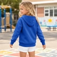thumbnail image 6 of Resicozy Hoodies for Girls Cute Zip Up Fleece Hooded Sweatshirt for Kids,Teen Fashion Casual Sweatshirts with Pockets Blue M, 6 of 6