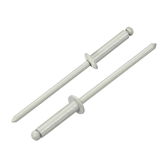 Uxcell 50Pcs 1/8"x1/2" Aluminum Blind Rivets, Dome Head Long Split Rivets, Gray
