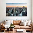 thumbnail image 2 of Elephant Stock New York At Sundown Wall Art - Horizontal Multi Panel Canvas - Living Room Wall Decor - City Multi Panel - Brown And Black Decor - 65" x 42", 2 of 4