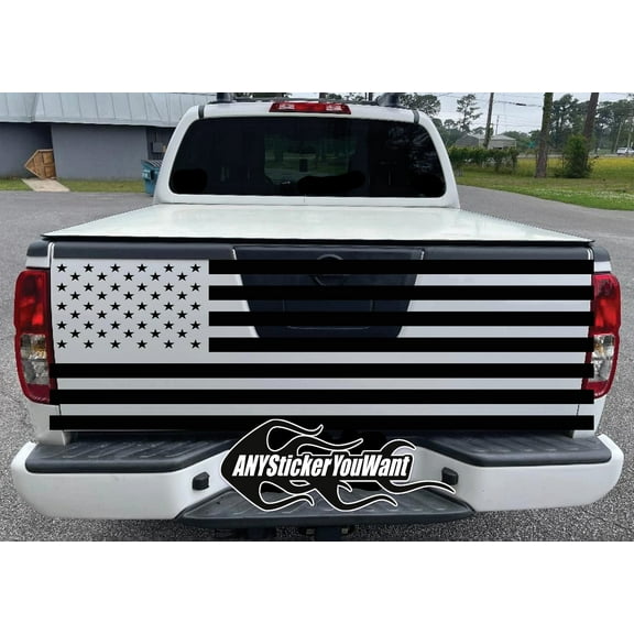 AnyStickerYouWant Tailgate USA American Flag 3 Rear Door Decal Sticker Stickers Compatible with Any Large Pick up Truck Fits Most Auto or Cars 22.5" X 64"
