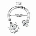 thumbnail image 3 of QIQUWOHUL Stainless Double Zircon U Shaped Nose Ring Set Piercing Jewelry Multi Color Zircon Nose Jewelry, 3 of 5