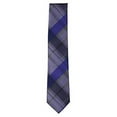 thumbnail image 3 of Kenneth Cole Mens Layer Grid Plaid Self-tied Necktie, Purple, One Size, 3 of 3