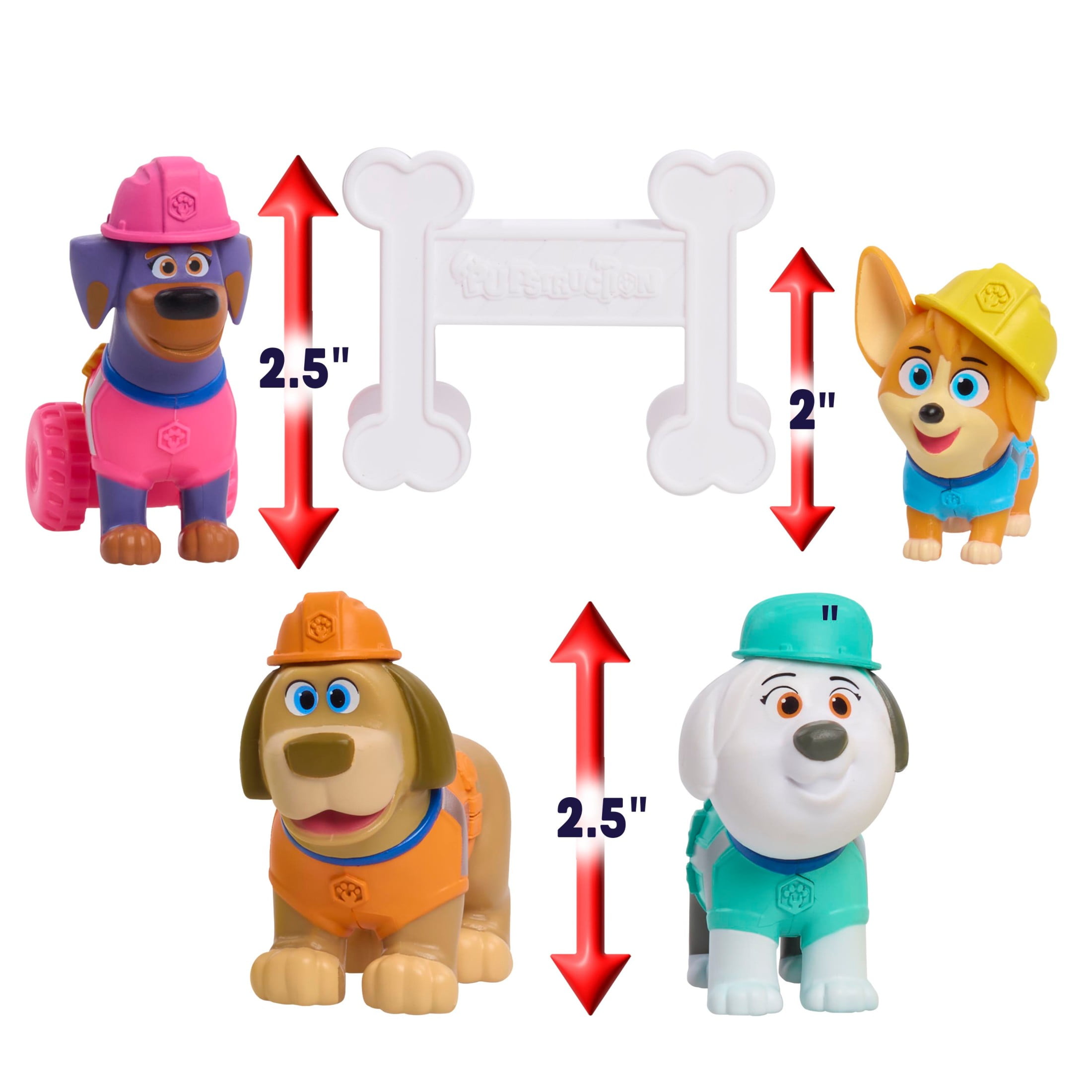 Disney Junior Pupstruction 5-Piece Figure Set, Kids Toys for Ages 3 up