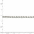 thumbnail image 2 of Sterling Silver 2.25mm D-Cut Rope Chain Necklace - 9.8 Grams - 20 Inch - Lobster Claw, 2 of 4