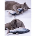 thumbnail image 3 of Interaktiv kattleksak Sprattlande Fisk Grå, 3 of 5
