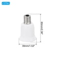 thumbnail image 2 of Adaptador de socket de luz Uxcell E17 a E26/E27, 5 piezas de soporte de lámpara para convertir la base de tornillo para bombilla halógena CFL, blanco, 2 of 5