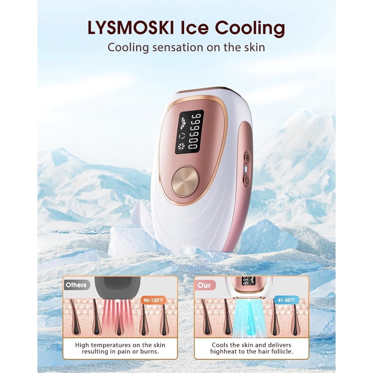 LYSMOSKI Laser Hair Removal for Women and Men, Ice-Cooling IPL