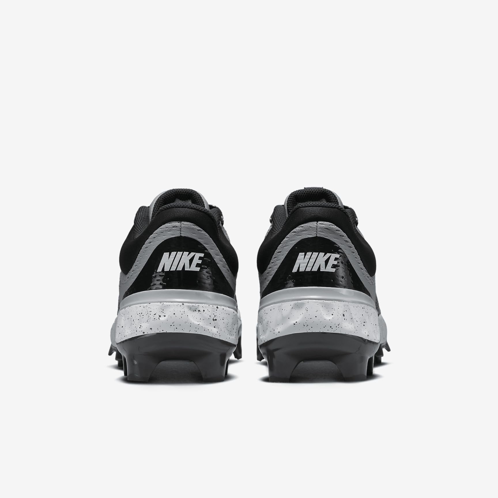 Men Size 9 Nike Alpha Huarache Elite 4 MCS Baseball Cleats Grey White FD6221-002 Men Nike Alpha Huarache Elite 4 Low MCS Grey Baseball Cleats  main image 4