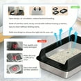 thumbnail image 4 of New Stainless Steel Cat Litter Box – Semi-Enclosed Design With High Sides For Splash Prevention, Easy To Clean & Odor Resistant, 4 of 5