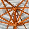 thumbnail image 4 of Northlight Striped Outdoor Patio Market Umbrella with Wooden Pole - 8.5' - Blue and White, 4 of 5