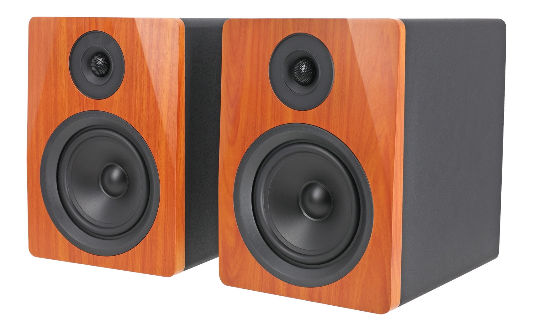 Pair Rockville APM5C 5.25" 250W Powered USB Studio Quality Bookshelf Speakers