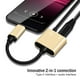 thumbnail image 5 of Sidaley Convertidor de carga de auriculares 2 en 1 tipo C a conector de 3,5 mm, reemplazo de adaptador de audio USB tipo C para Mate 20 Pro Teléfono y Comunicación oro rosa, 5 of 6