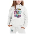 thumbnail image 2 of Outfit Sets for Girls Sets for Girls Children's Middle And Older Children's Long Sleeved 2025 New Year's Print Hooded Top Sweater Pants Set, 2 of 4