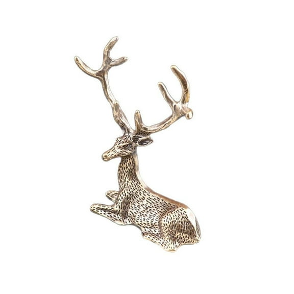 2025 CISIL Enchanted Deer Trinkets – Antique Brass Deer Figurine, Vintage Home Decor, Unique Collectible Statue & Whimsical Gift for Women