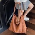 thumbnail image 2 of Stylago Slouchy Suede Tote Bags for Women Large Capacity Crossbody Shoulder Purses Ladies Zipper Handbags for College Everyday Brown, 2 of 7